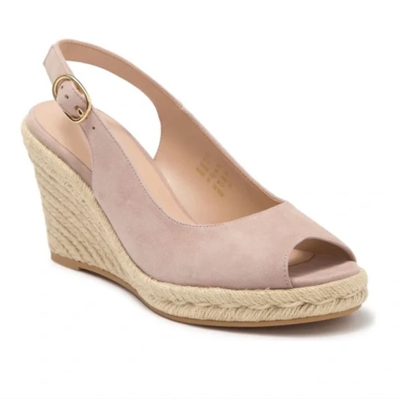Stuart Weitzman Jean Espadrille Platform Wedge Sandal - Picture 1 of 4